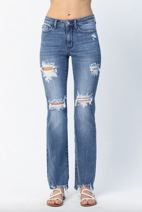 Judy Blue Destroy Straight Leg Jeans