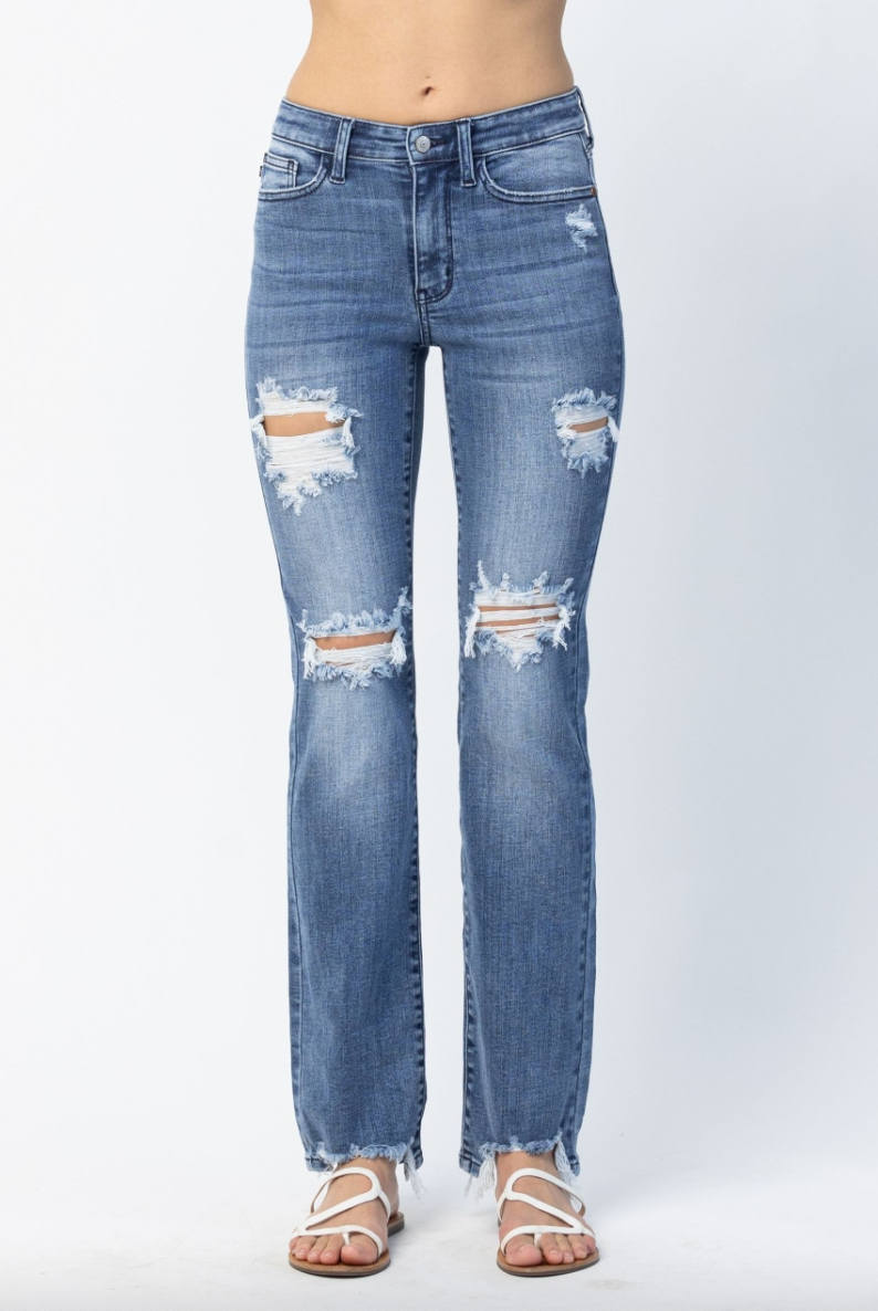 Judy Blue Destroy Straight Leg Jeans