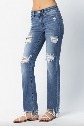 Judy Blue Destroy Straight Leg Jeans