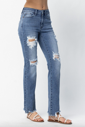 Judy Blue Destroy Straight Leg Jeans