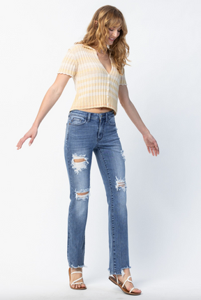 Judy Blue Destroy Straight Leg Jeans