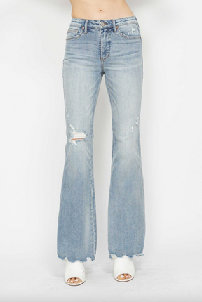 Judy Blue Tummy Control Destroy Flare Jeans