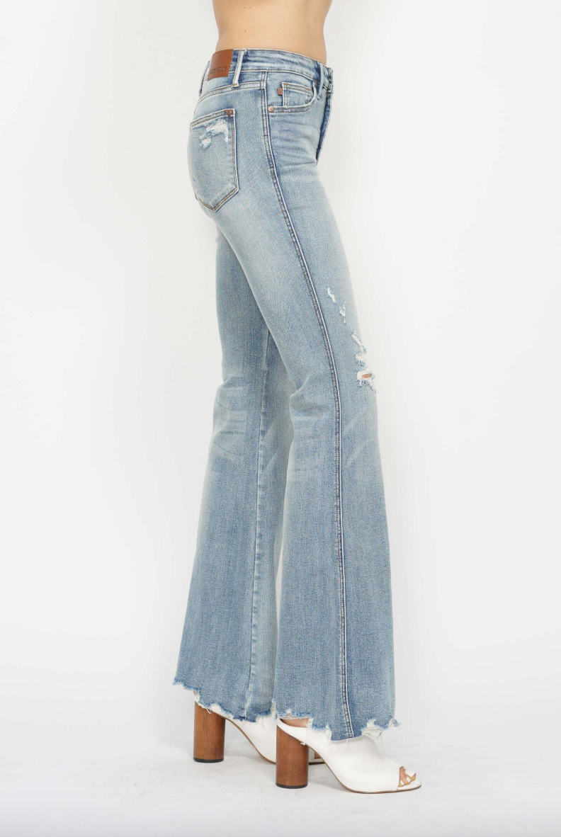 Judy Blue Tummy Control Destroy Flare Jeans