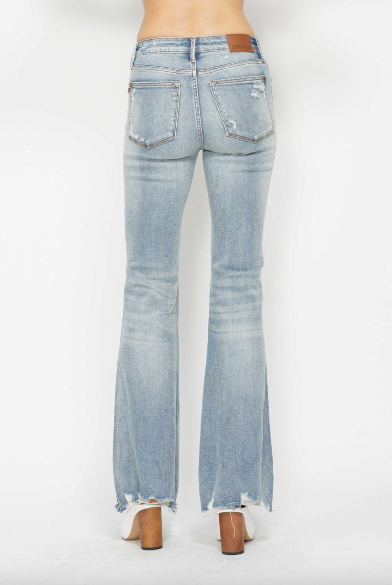 Judy Blue Tummy Control Destroy Flare Jeans