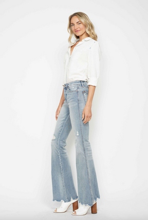 Judy Blue Tummy Control Destroy Flare Jeans