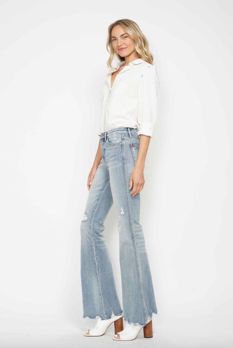 Judy Blue Tummy Control Destroy Flare Jeans