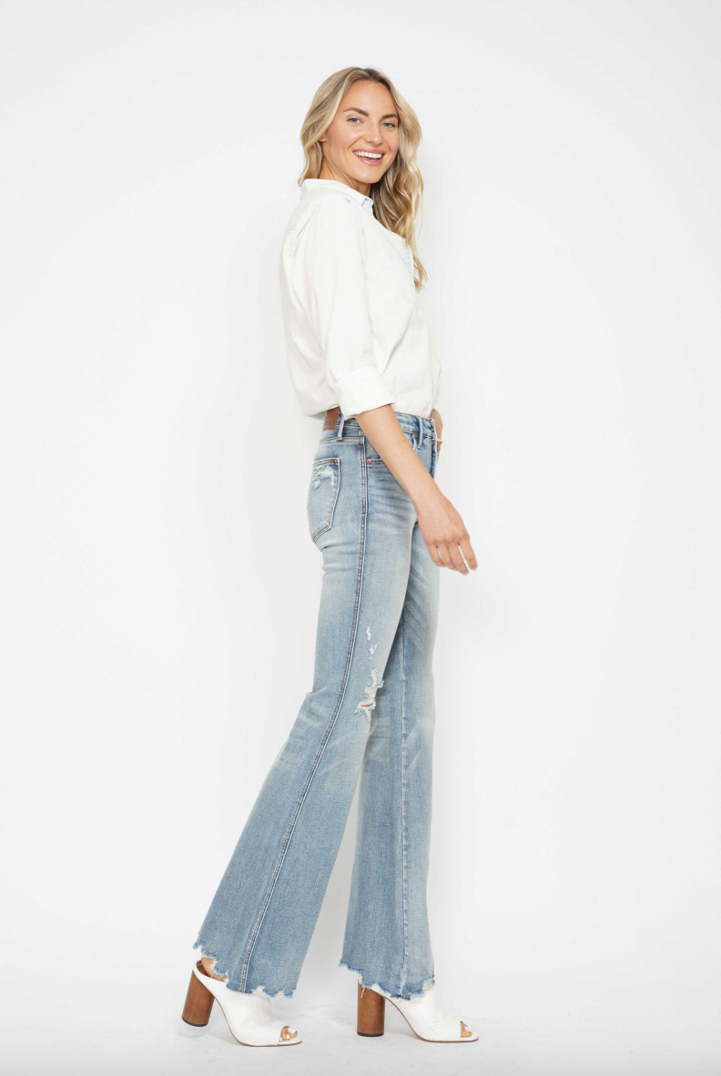 Judy Blue Tummy Control Destroy Flare Jeans