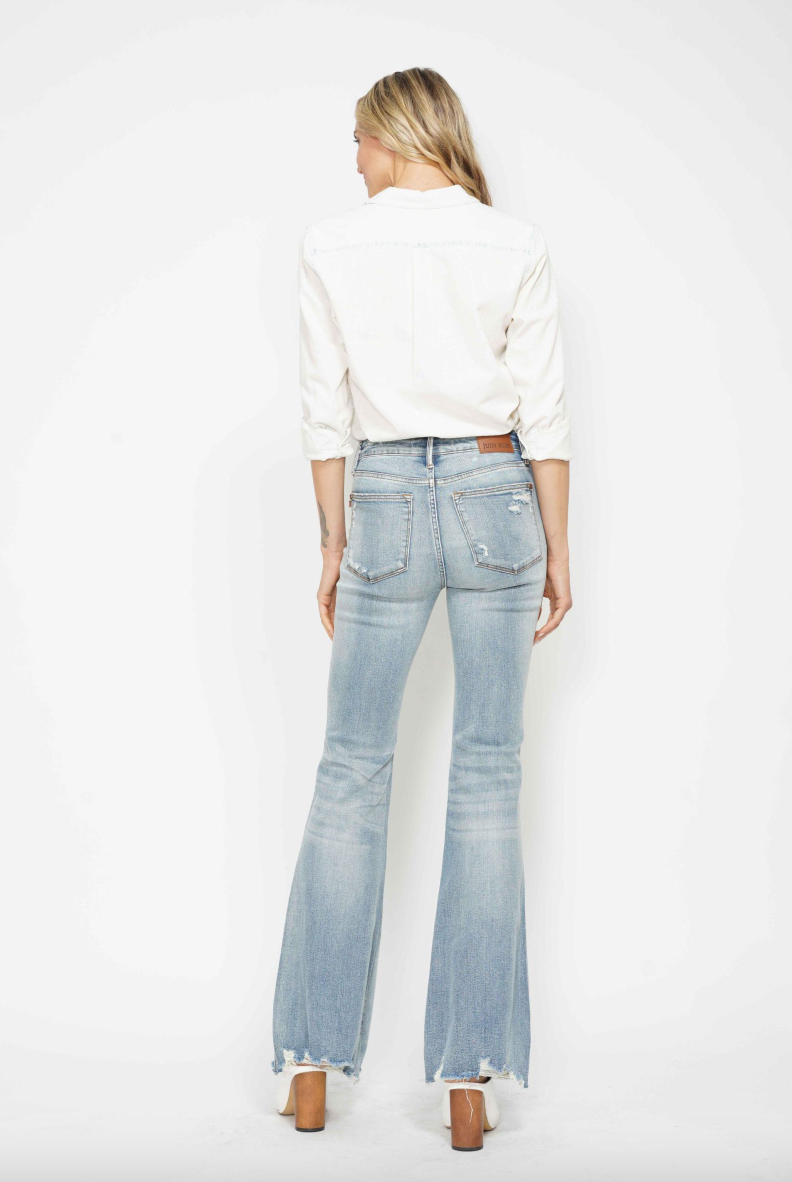 Judy Blue Tummy Control Destroy Flare Jeans