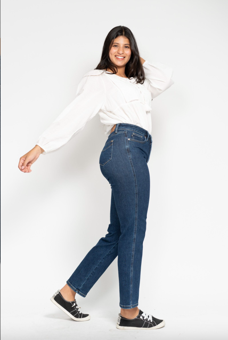 Judy Blue Tummy Control Classic Straight Leg Jeans