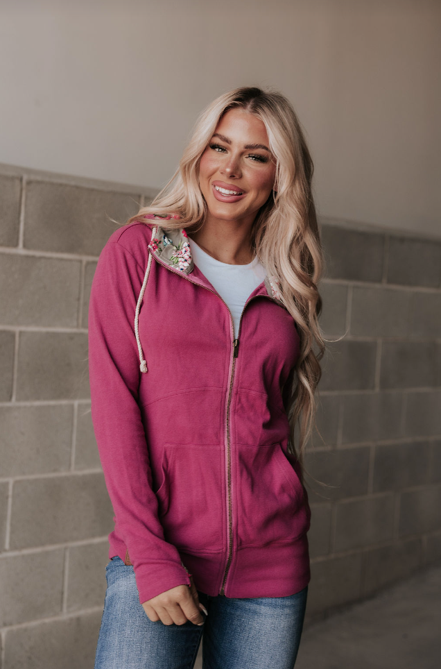 Ampersand Avenue Fullzip Sweatshirt - Glow Girl