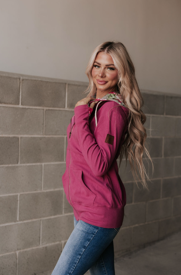 Ampersand Avenue Fullzip Sweatshirt - Glow Girl