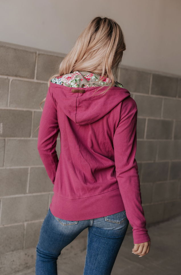 Ampersand Avenue Fullzip Sweatshirt - Glow Girl