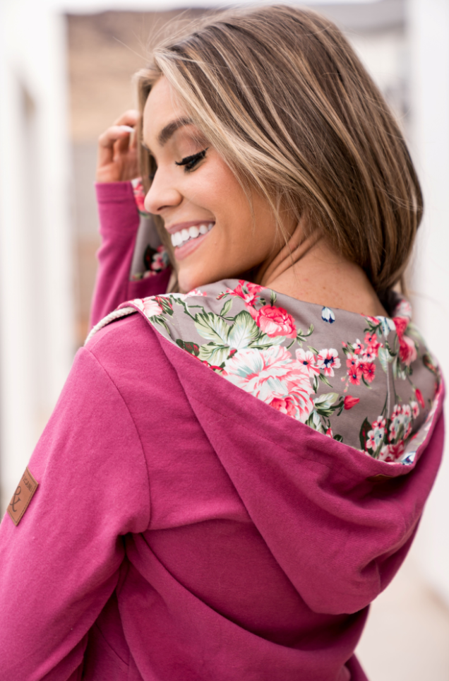 Ampersand Avenue Fullzip Sweatshirt - Glow Girl