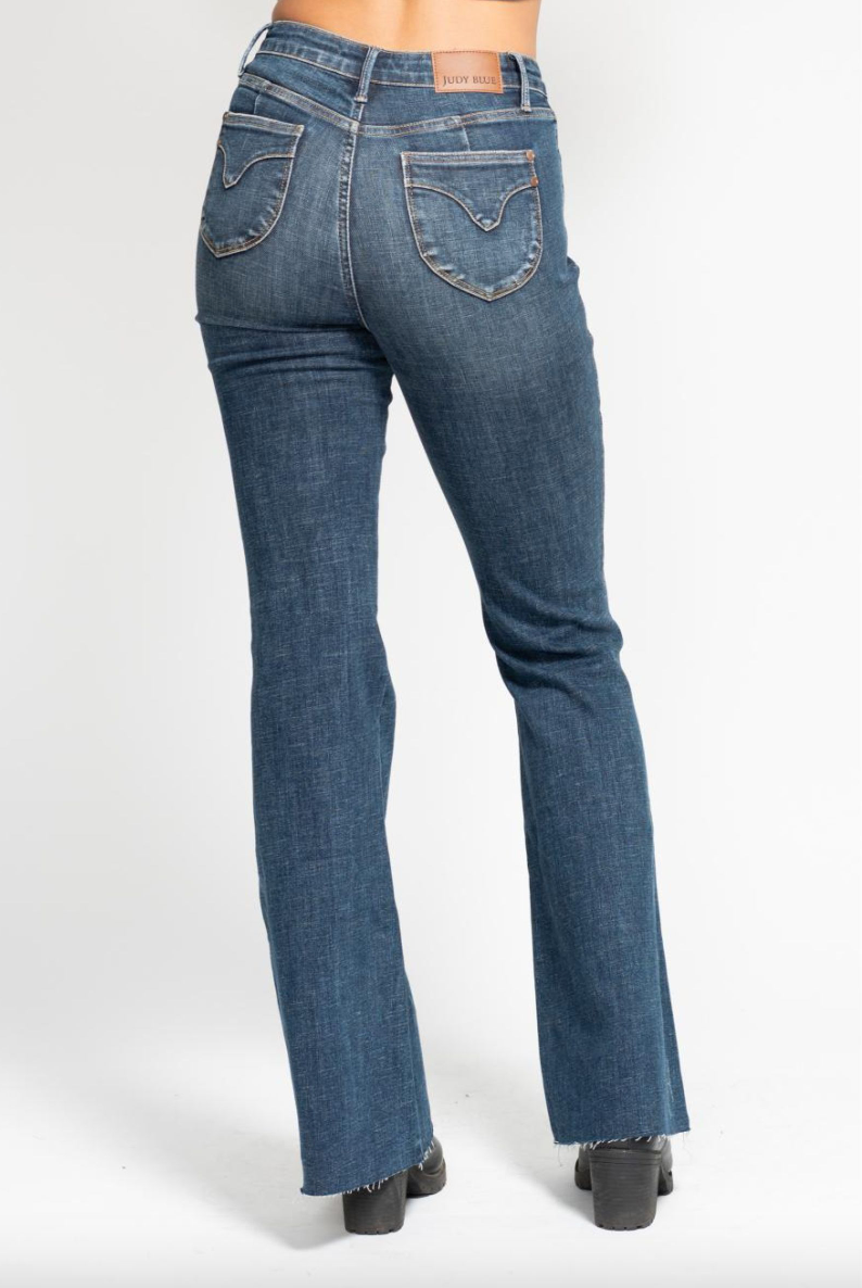 Judy Blue Tummy Control Shield Pocket Flare Jeans