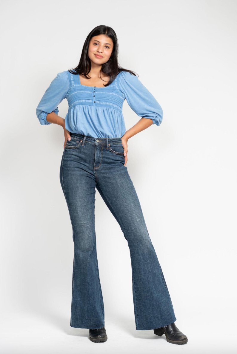 Judy Blue Tummy Control Shield Pocket Flare Jeans