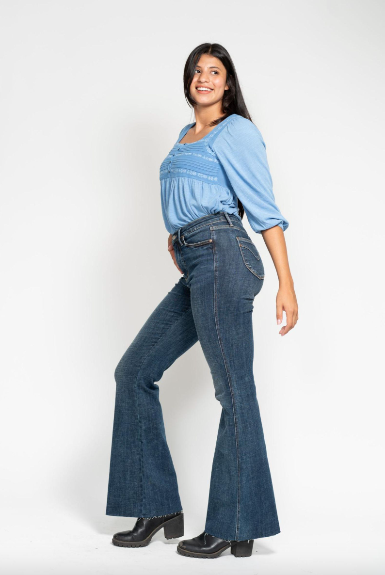 Judy Blue Tummy Control Shield Pocket Flare Jeans