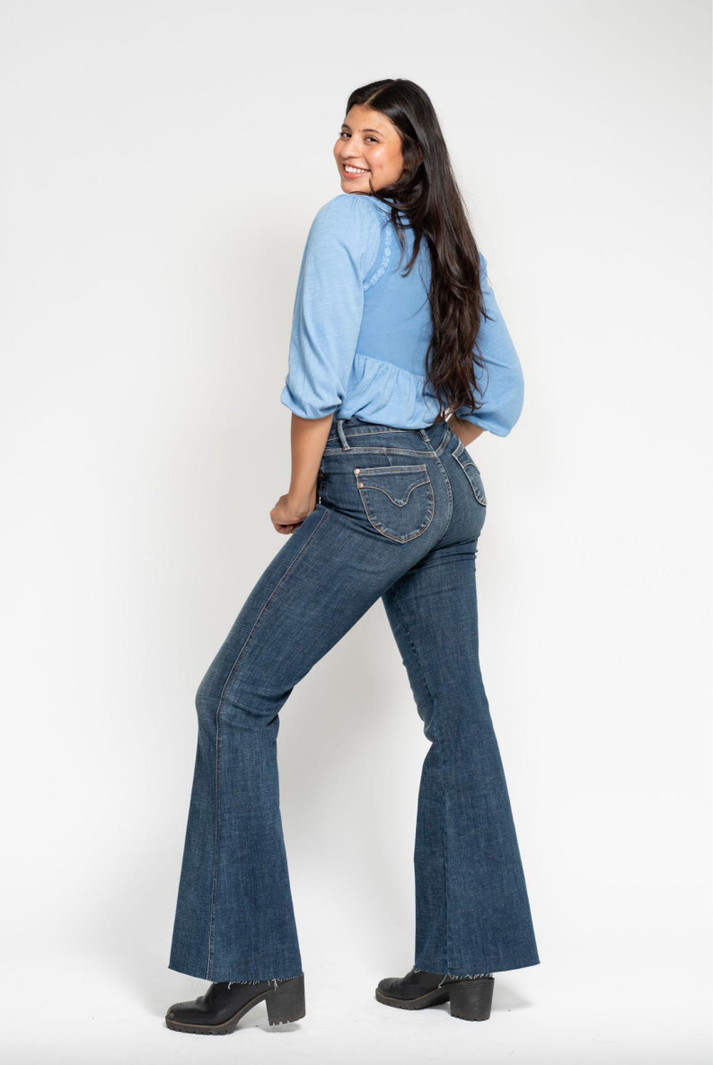 Judy Blue Tummy Control Shield Pocket Flare Jeans