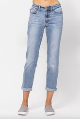 Judy Blue Bleach Wash Boyfriend Jeans