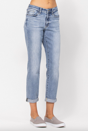 Judy Blue Bleach Wash Boyfriend Jeans