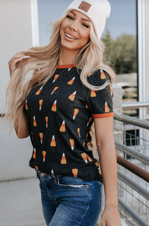 Ampersand Avenue Tee - Candy Corn Cutie