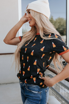 Ampersand Avenue Tee - Candy Corn Cutie