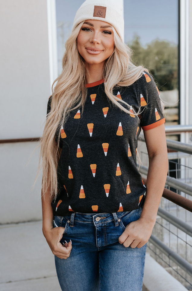 Ampersand Avenue Tee - Candy Corn Cutie