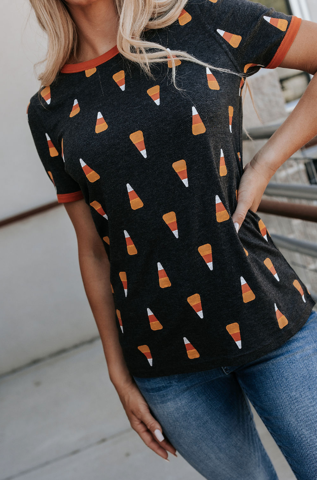 Ampersand Avenue Tee - Candy Corn Cutie