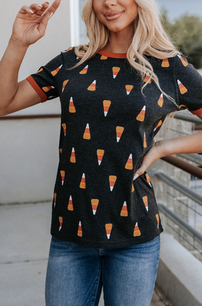 Ampersand Avenue Tee - Candy Corn Cutie