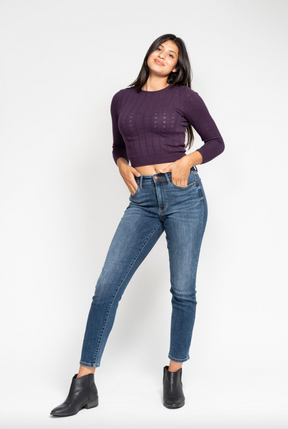 Judy Blue Non-Distressed Girlfriend Jeans