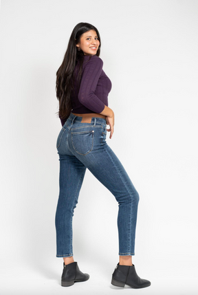 Judy Blue Non-Distressed Girlfriend Jeans