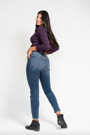 Judy Blue Non-Distressed Girlfriend Jeans