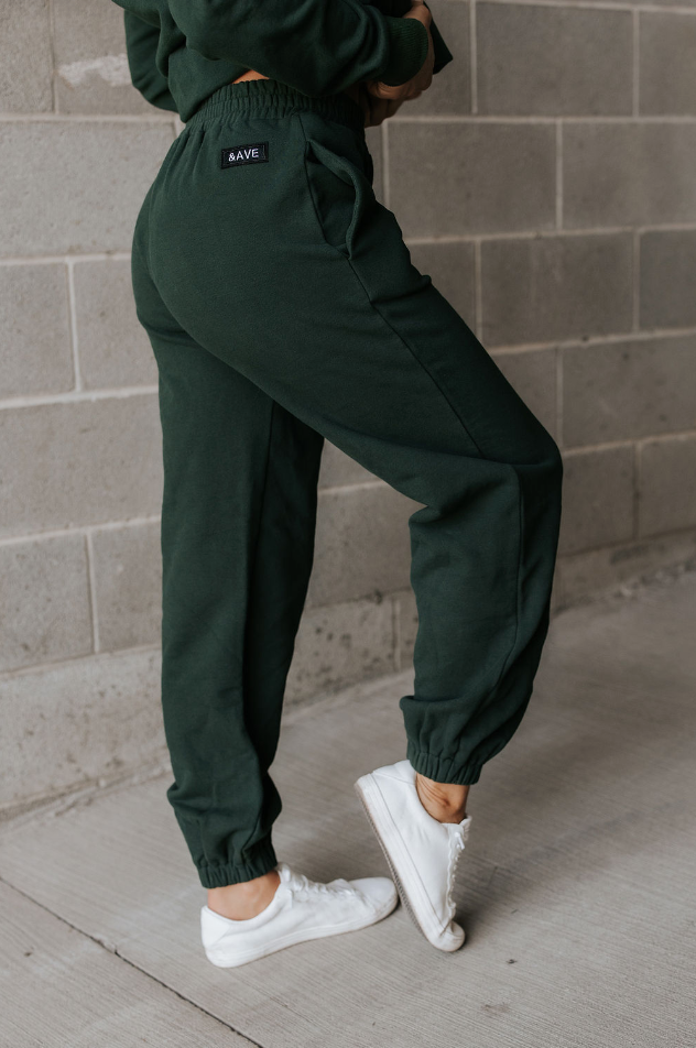 Ampersand Avenue Never Better Joggers - Forest Green