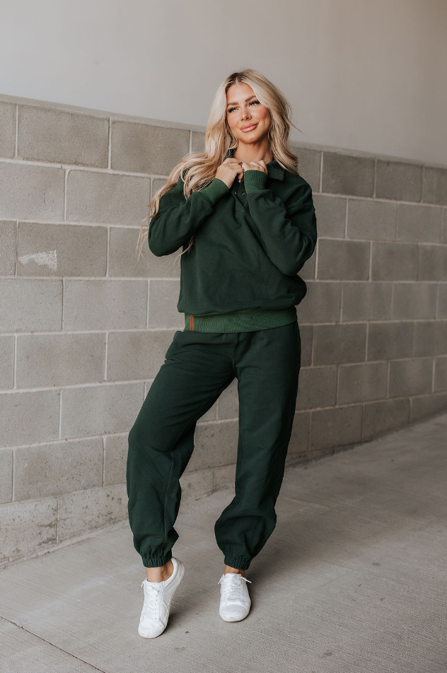 Ampersand Avenue Never Better Joggers - Forest Green