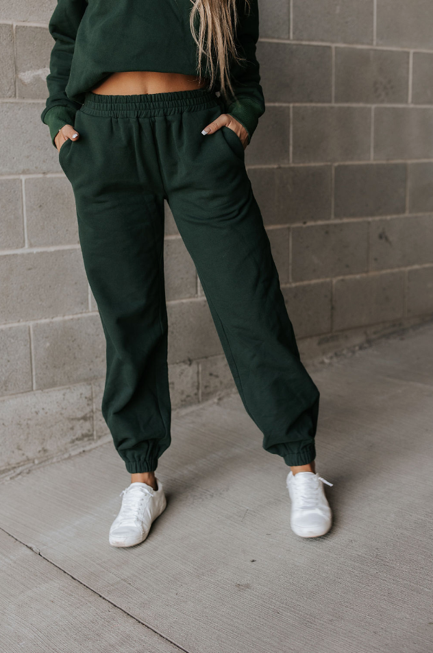 Ampersand Avenue Never Better Joggers - Forest Green