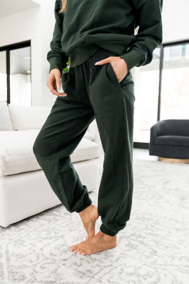 Ampersand Avenue Never Better Joggers - Forest Green