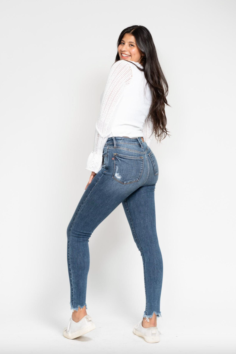 Judy Blue Shark Bite Skinny Jeans