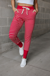 Ampersand Avenue Triple Stretch Joggers - Peppermint Stripe