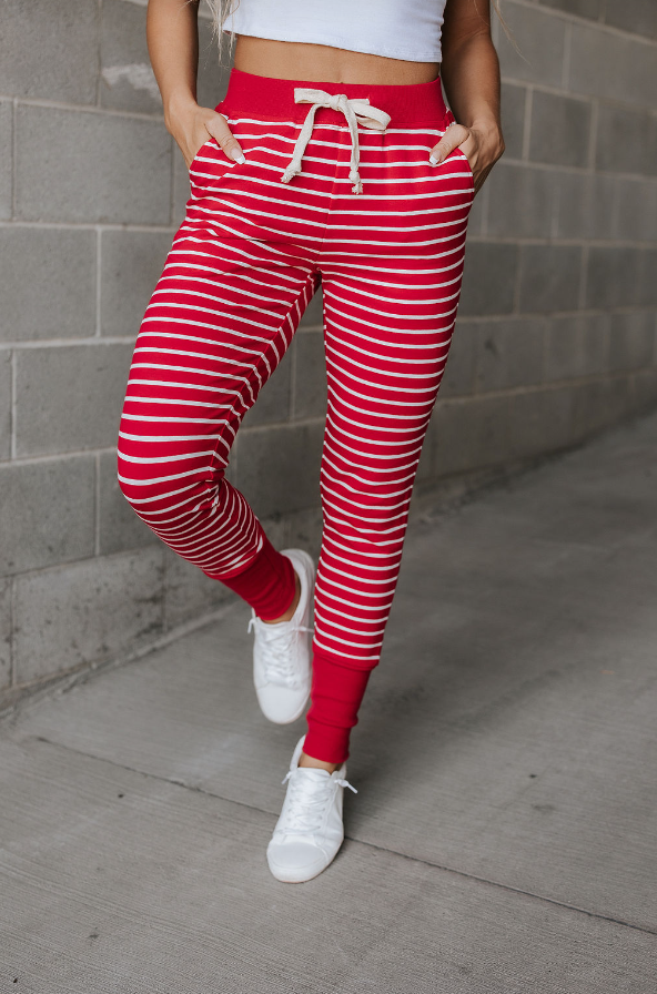 Ampersand Avenue Women s New Improved Peppermint Stripe Joggers