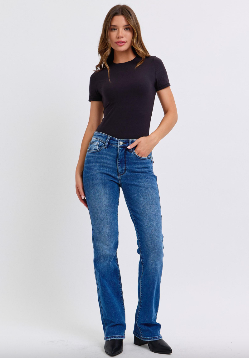 Judy Blue Thermal Bootcut Jeans