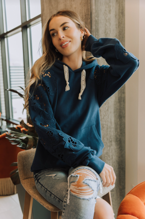 Ampersand Avenue University Hoodie - Love Story - Midnight Blue