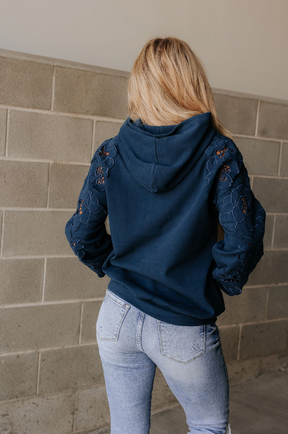 Ampersand Avenue University Hoodie - Love Story - Midnight Blue