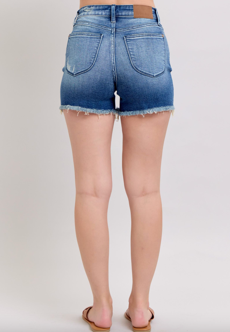 Judy Blue V-Front Shield Pocket Shorts