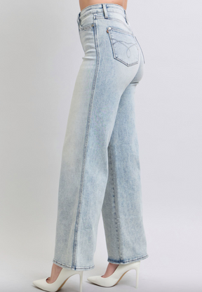 Judy Blue Tummy Control Retro Wide Leg Jeans