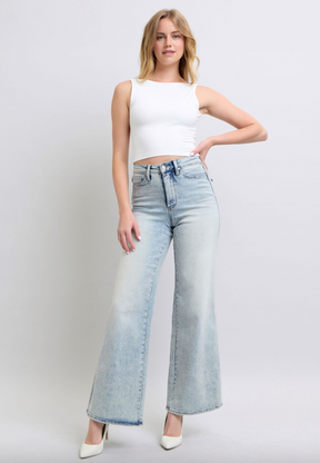 Judy Blue Tummy Control Retro Wide Leg Jeans