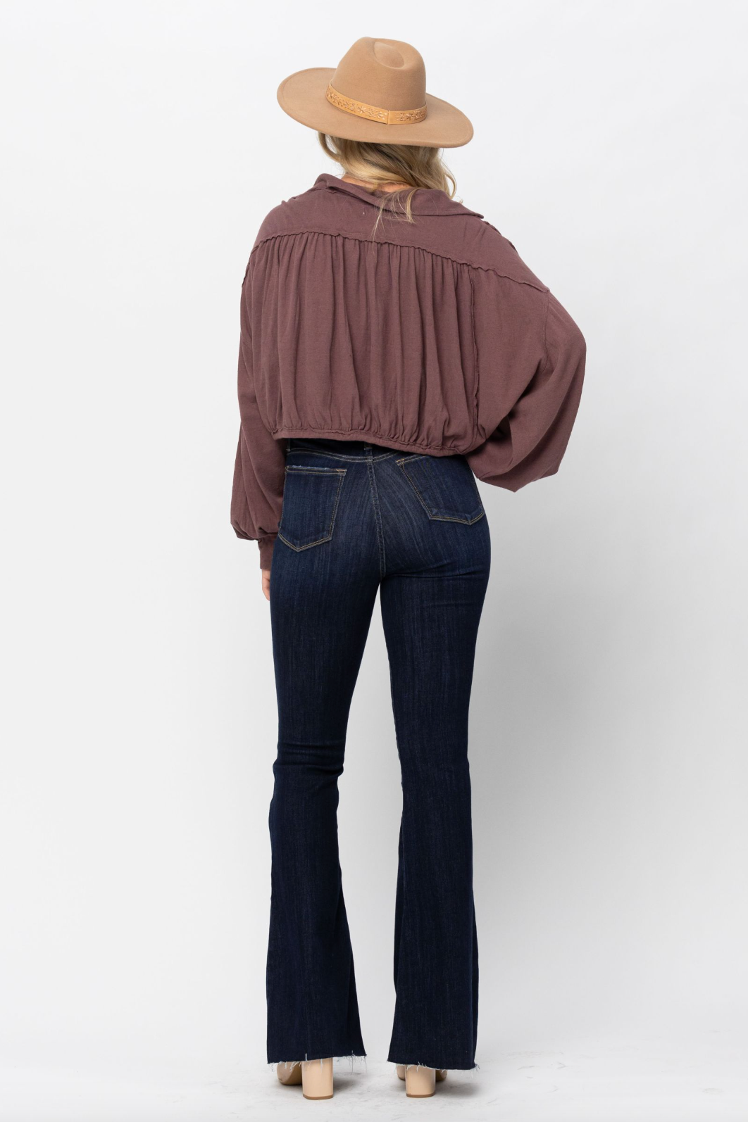 Judy Blue Raw Hem Tall Flare Jeans