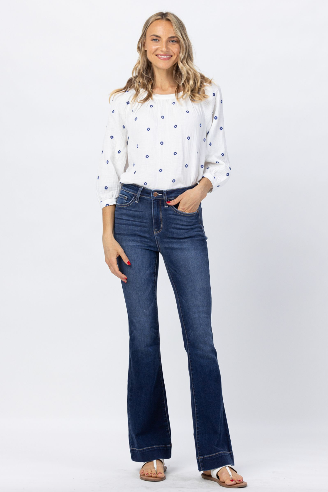 Judy Blue Dark Wash Trouser Flare Jeans