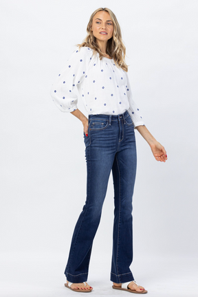 Judy Blue Dark Wash Trouser Flare Jeans