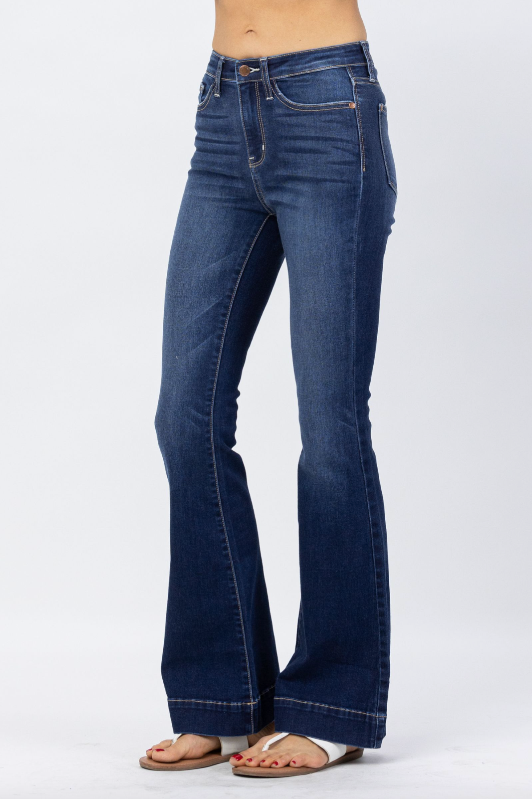 Dark flare jeans discount