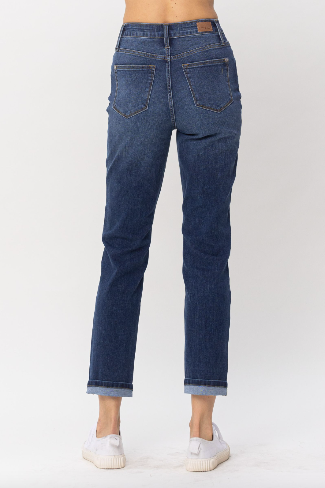 Judy Blue Cool Denim Cuffed Boyfriend Jeans