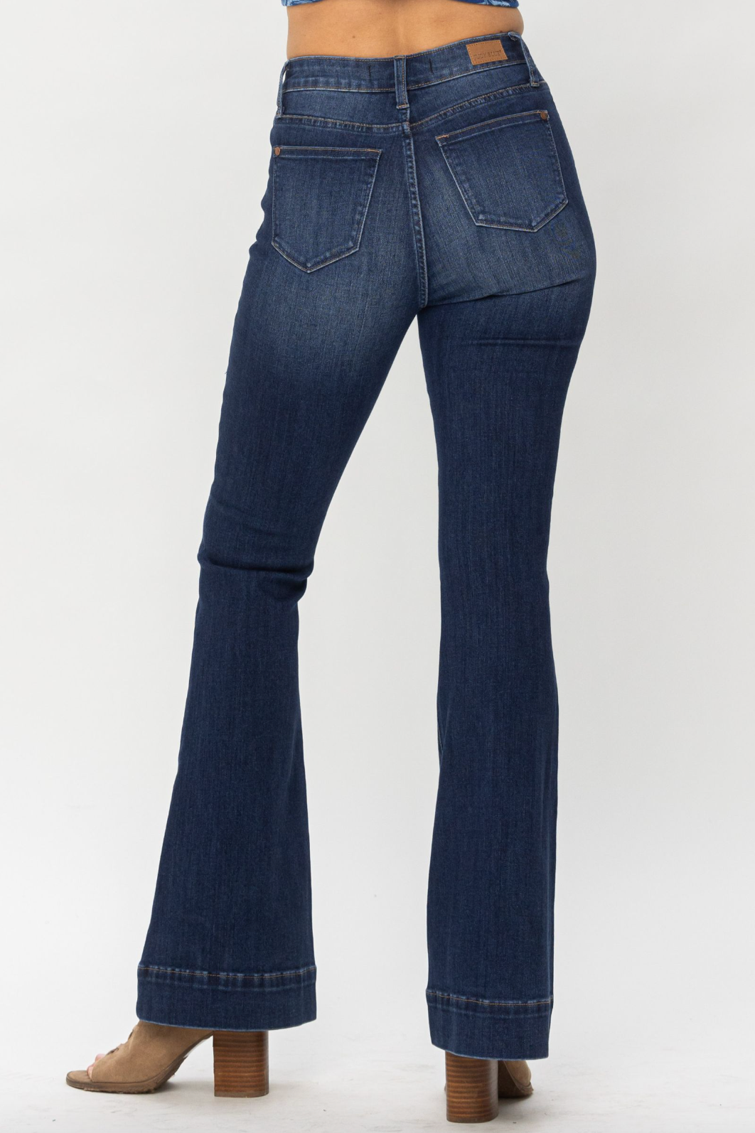 Judy Blue Button Fly Trouser Flare Jeans